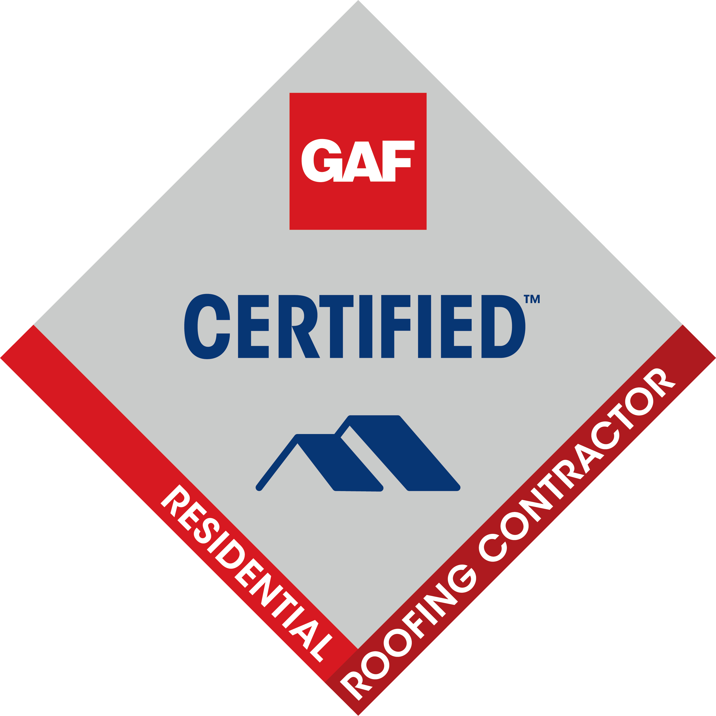 GAF Certified Residential Roofing Contractor badge